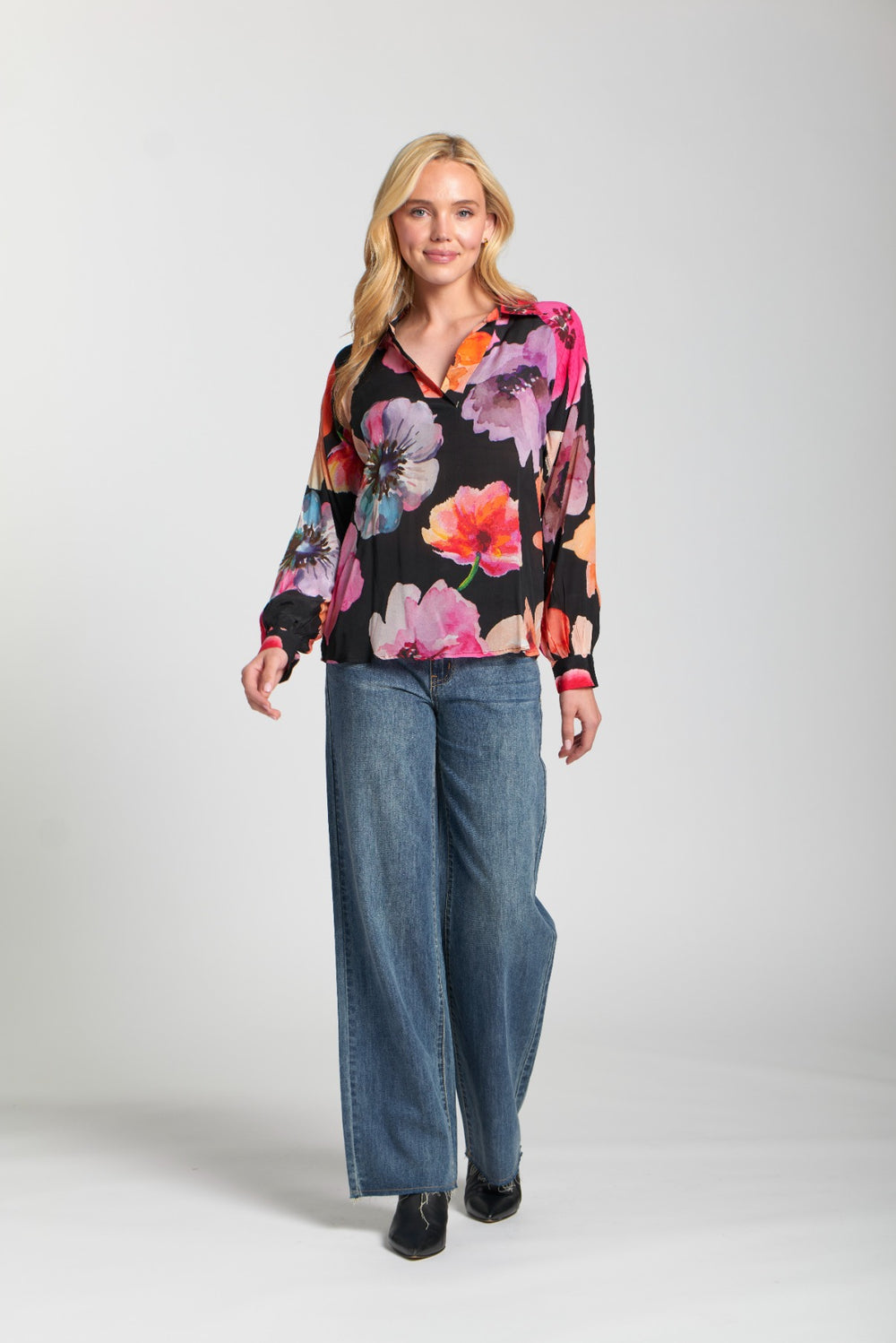 APNY Half-Plaket Pullover Blouse 2