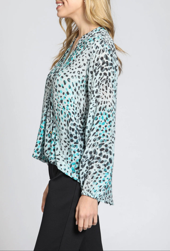 Crossover Top With Tassel Leopard Lagoon 3