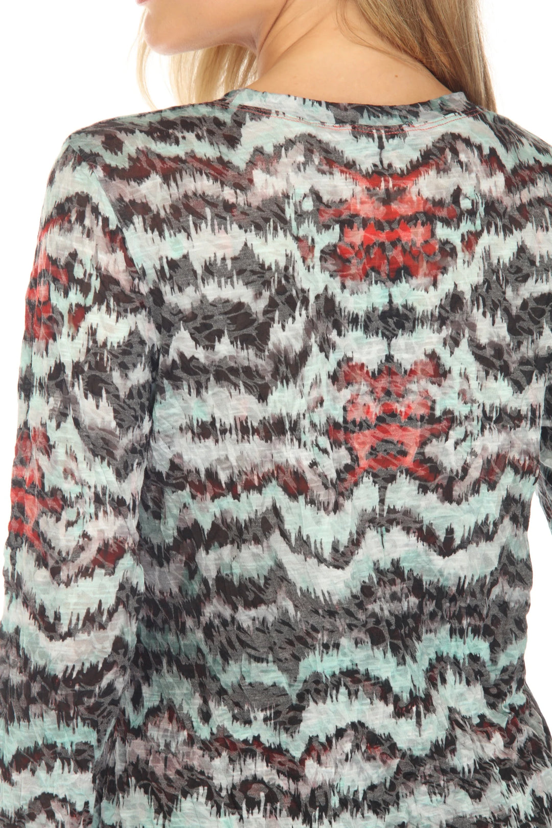 Round-Neck Top - Hazy Lines 5