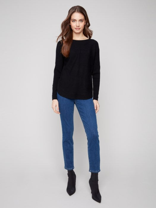 Charlie B Knit Sweater with Lace-up-Cuffs 2