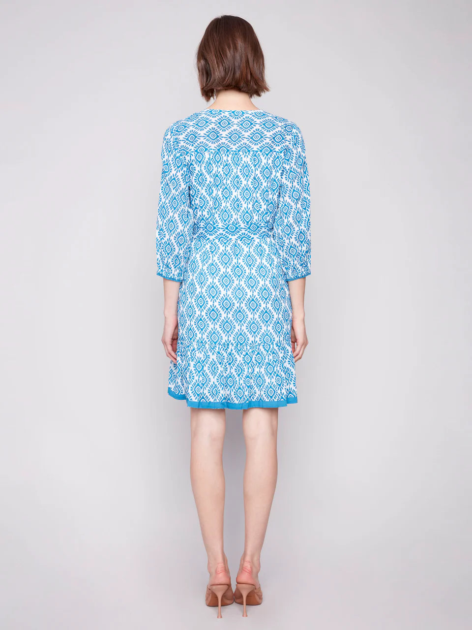 Printed Cotton Dress with Belt - Sun 4