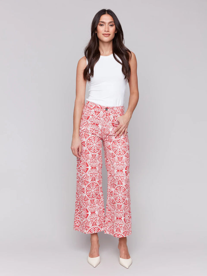 Printed Cotton Flare Pants - Fiesta 2