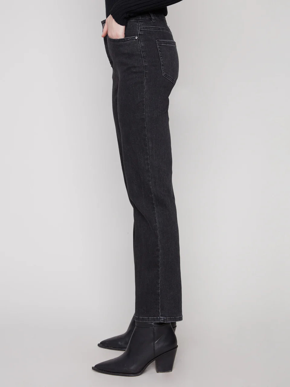 Charlie B Straight Leg Jeans - Charcoal 3