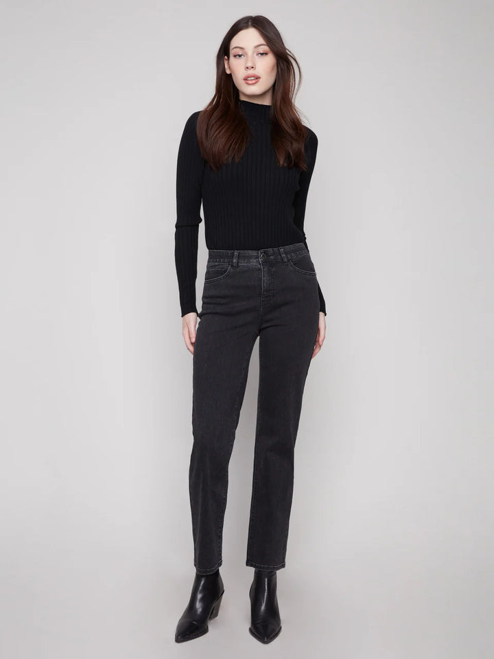 Charlie B Straight Leg Jeans - Charcoal 4