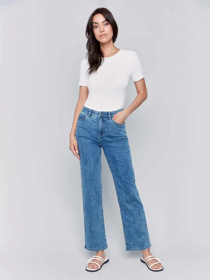 Charlotte Straight Leg Jeans - Medium Blue 1