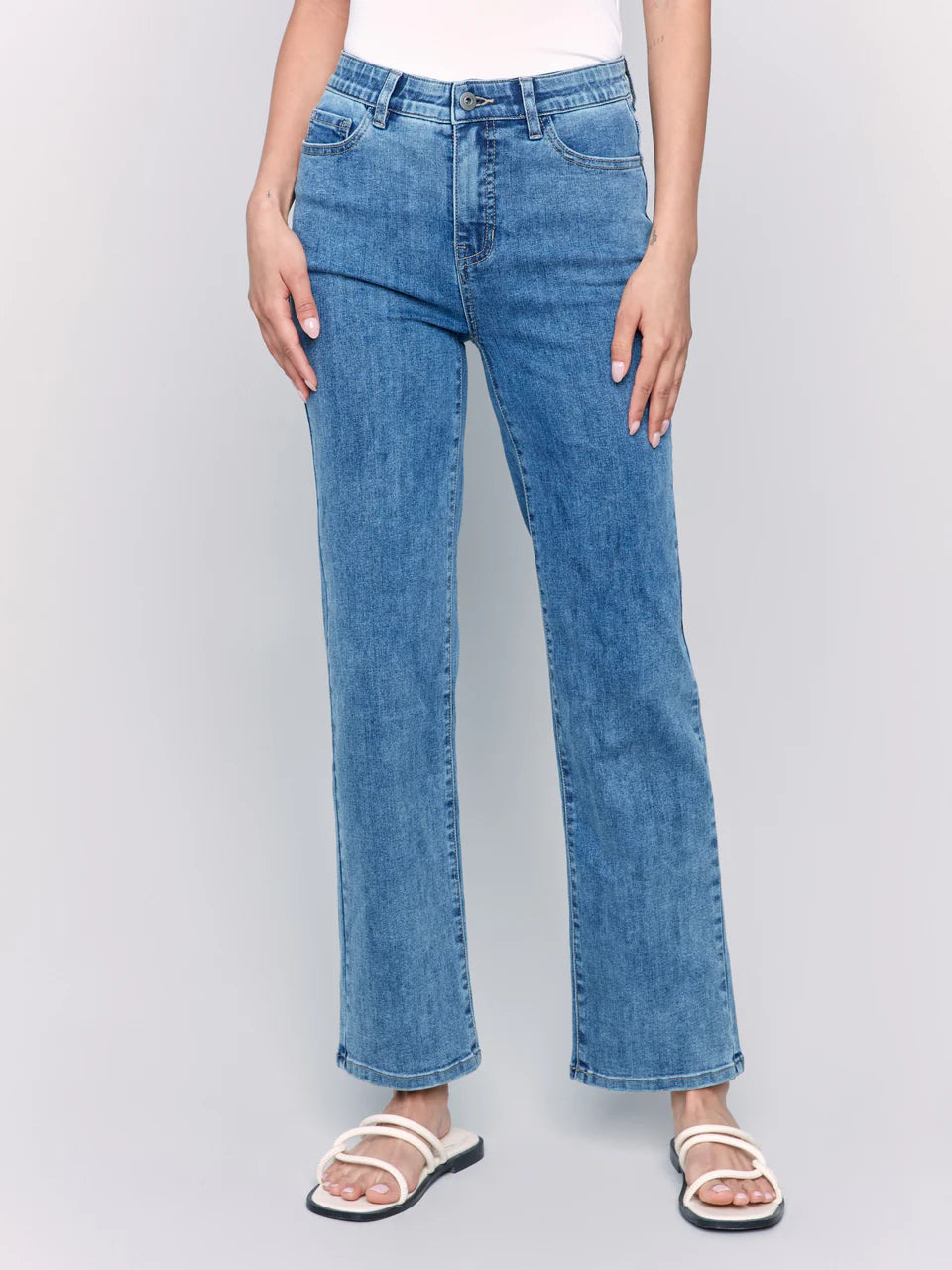 Charlotte Straight Leg Jeans - Medium Blue 2