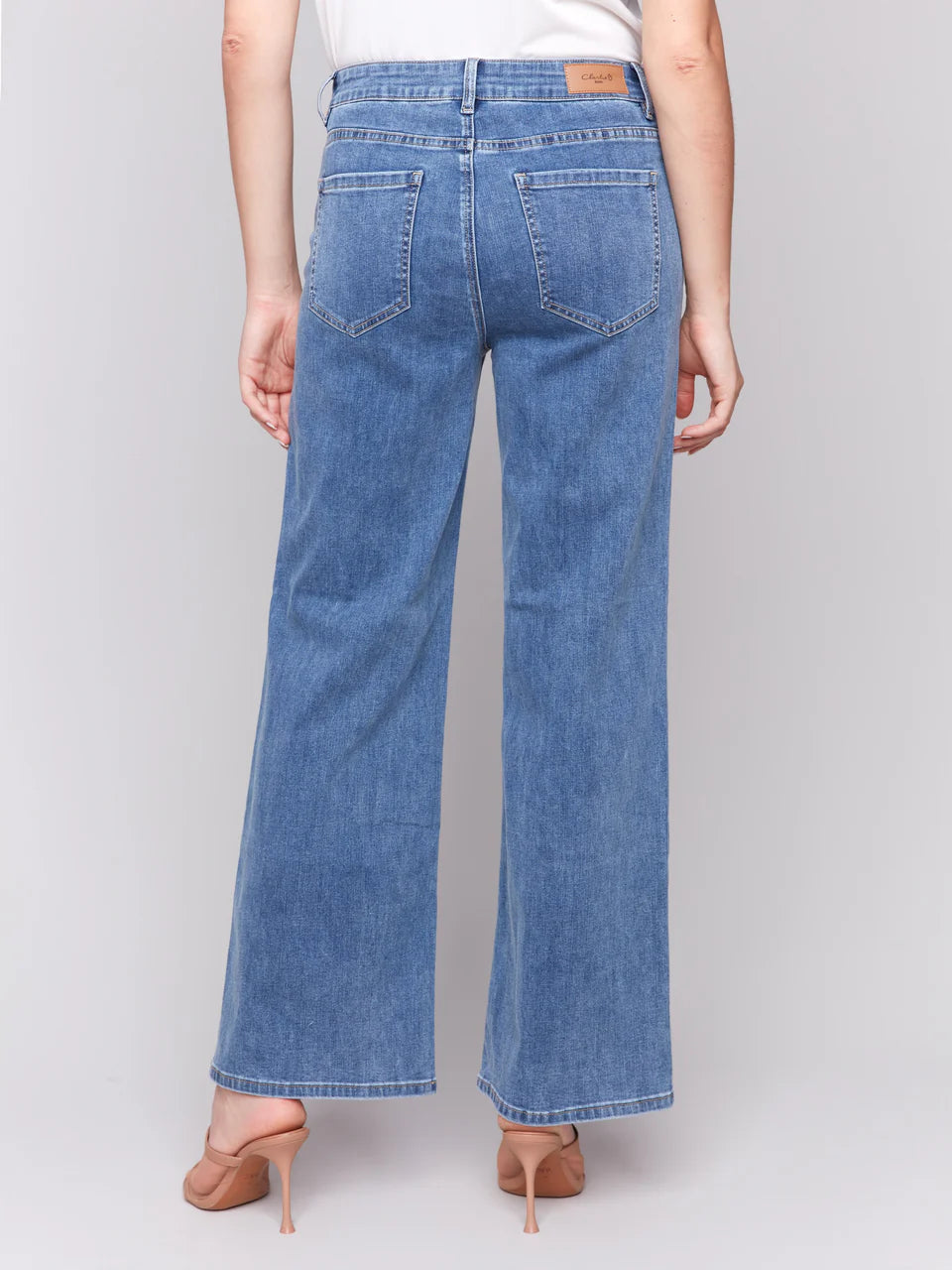 Chloe Wide Leg Jeans - Medium Blue 6