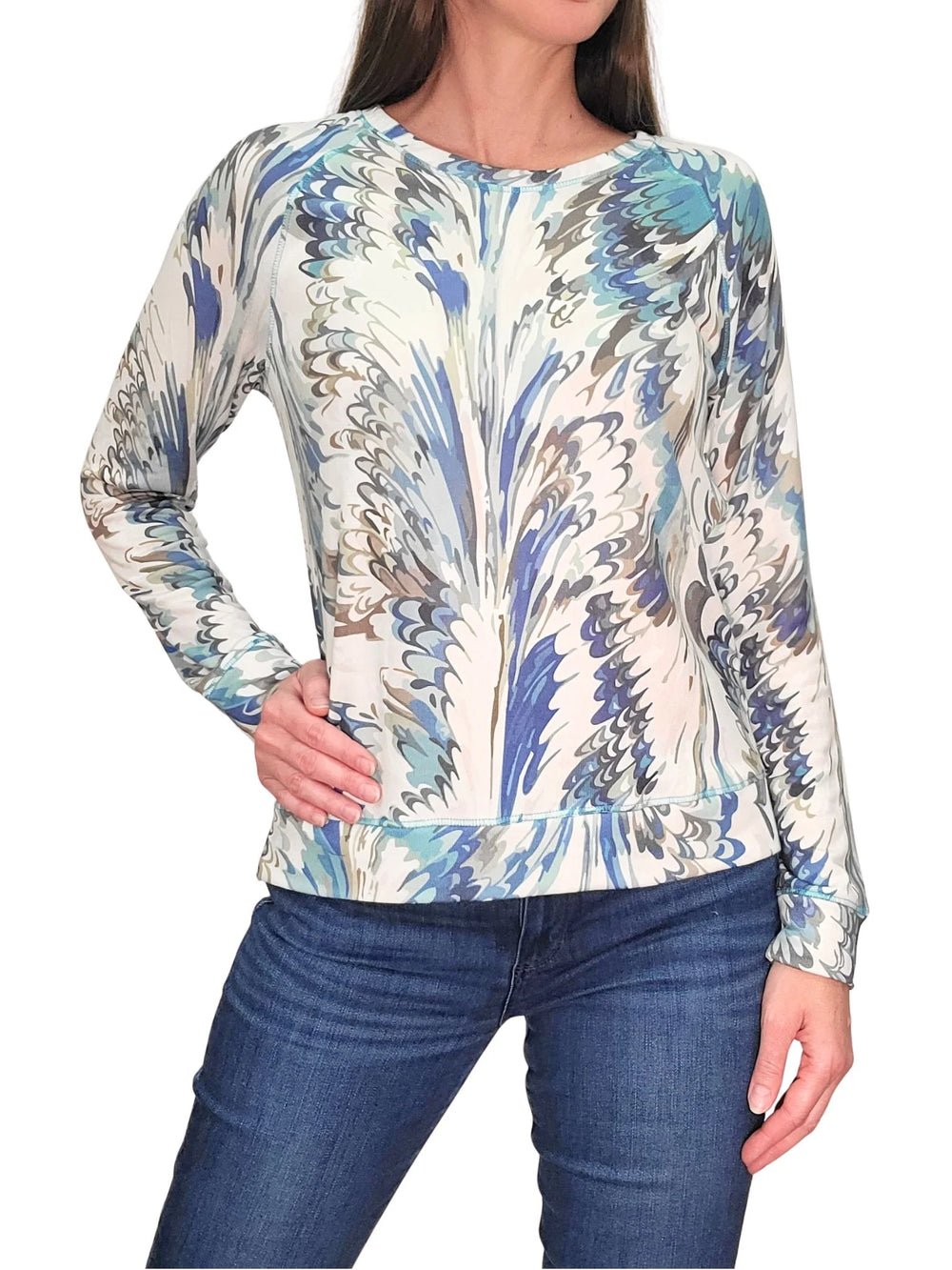 David Cline Long Sleeve Crew Neck Sweatshirt Cloud