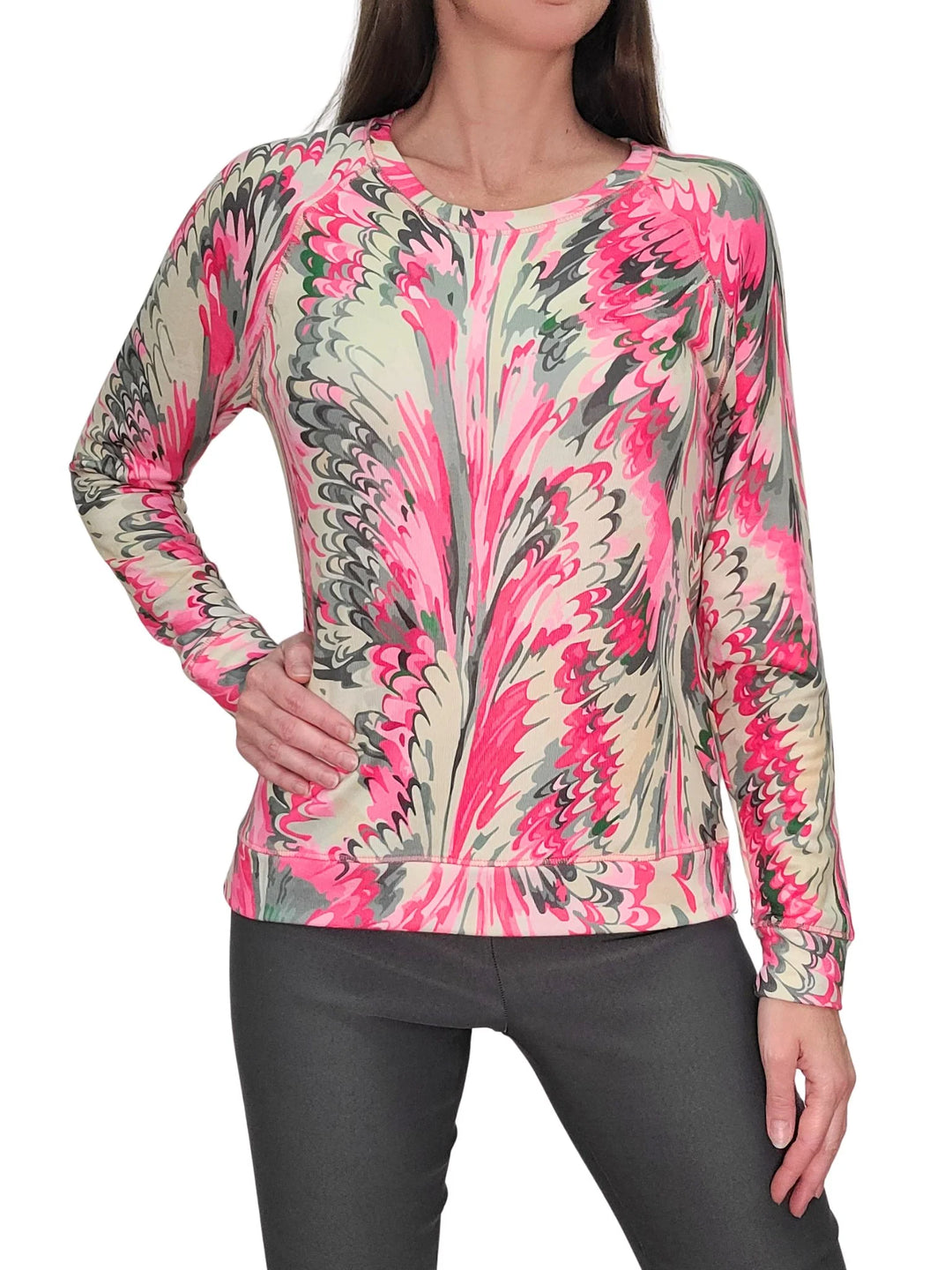 David Cline Long Sleeve Crew Neck Sweatshirt Rouge