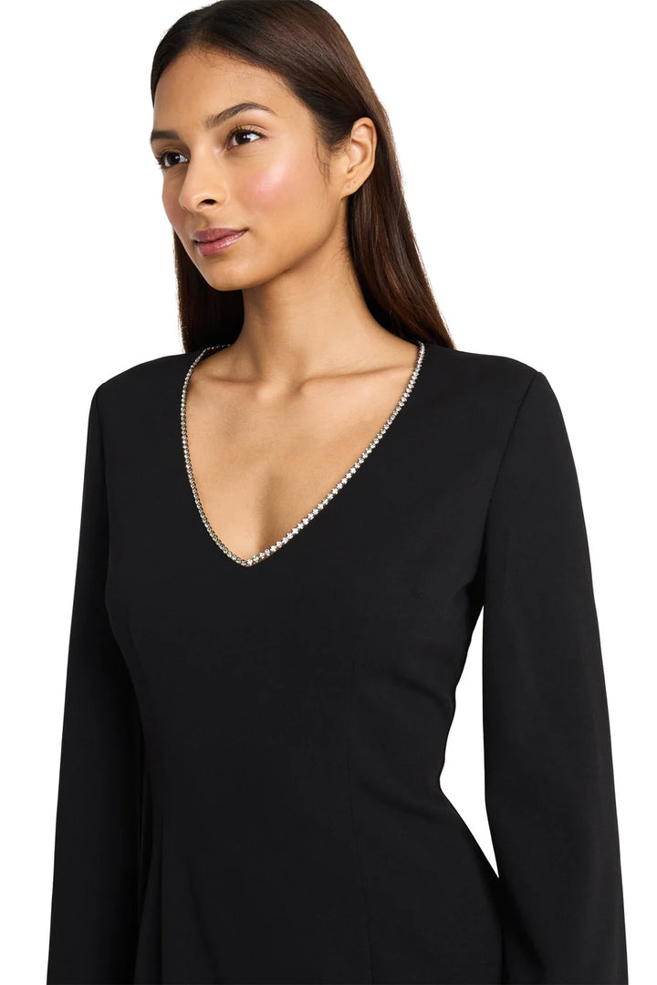 Rhinestone-Trim Fit & Flare Mini Dress 4