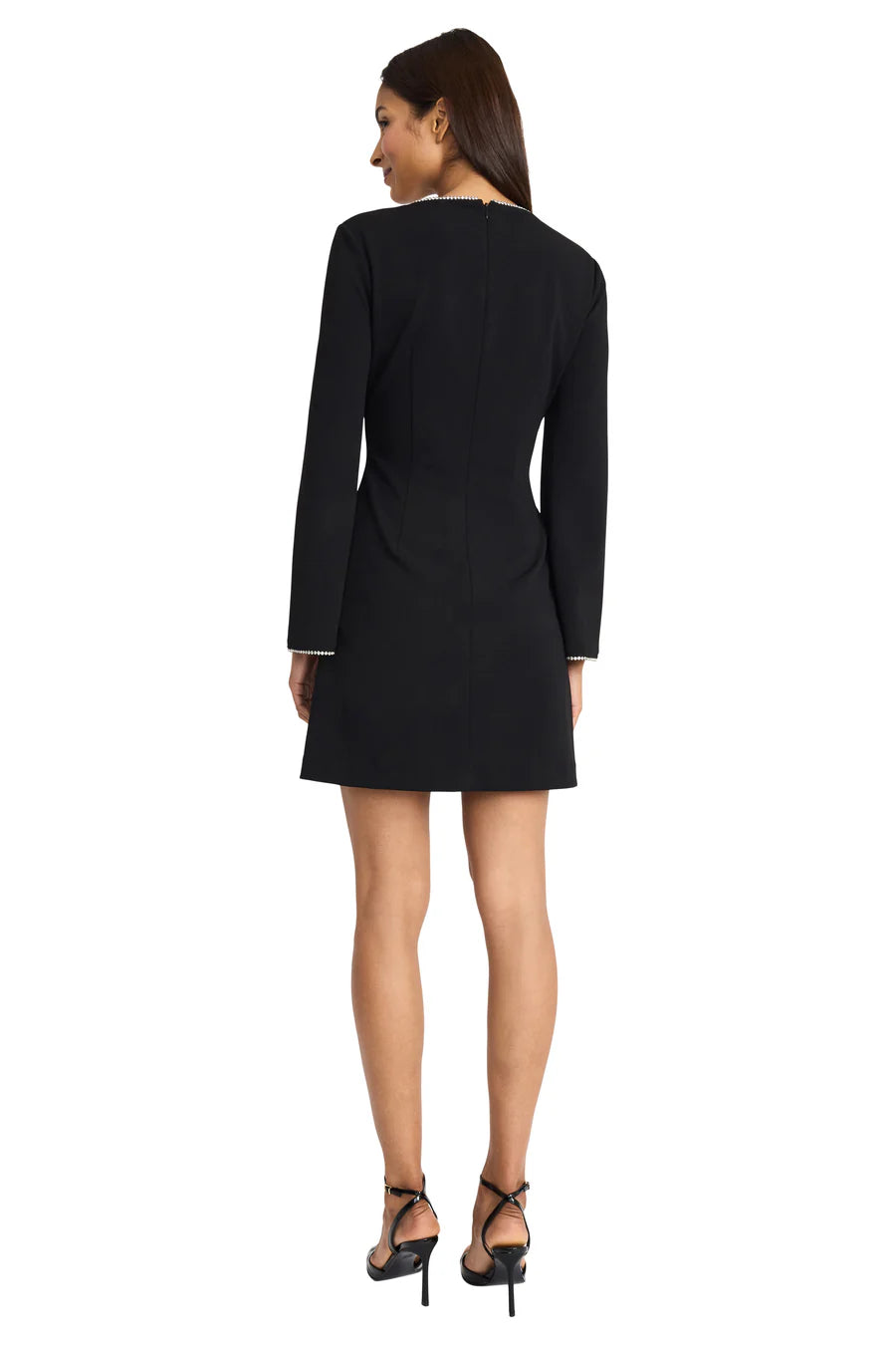 Rhinestone-Trim Fit & Flare Mini Dress 5