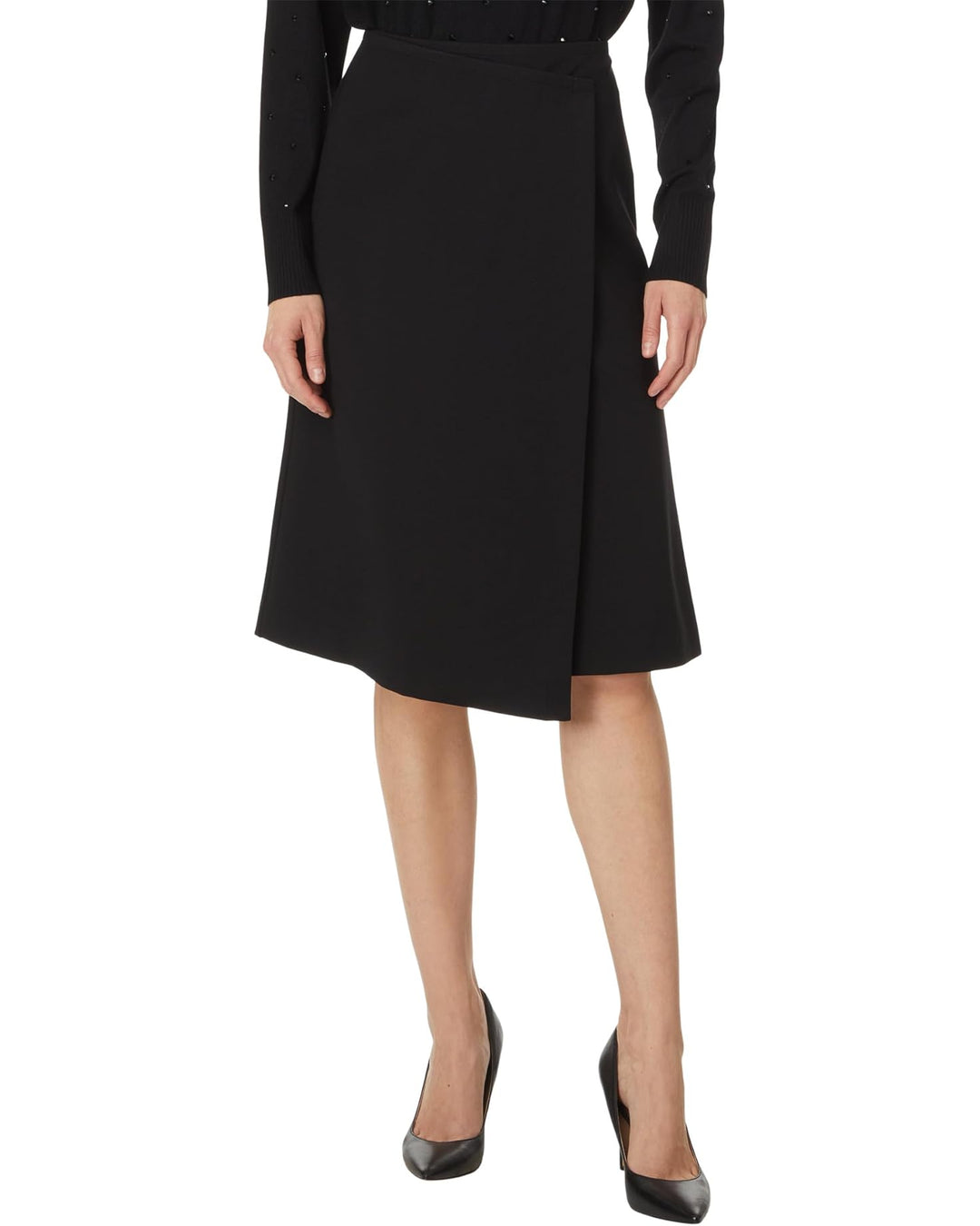 Asymmetric Ponte Knit Skirt 1