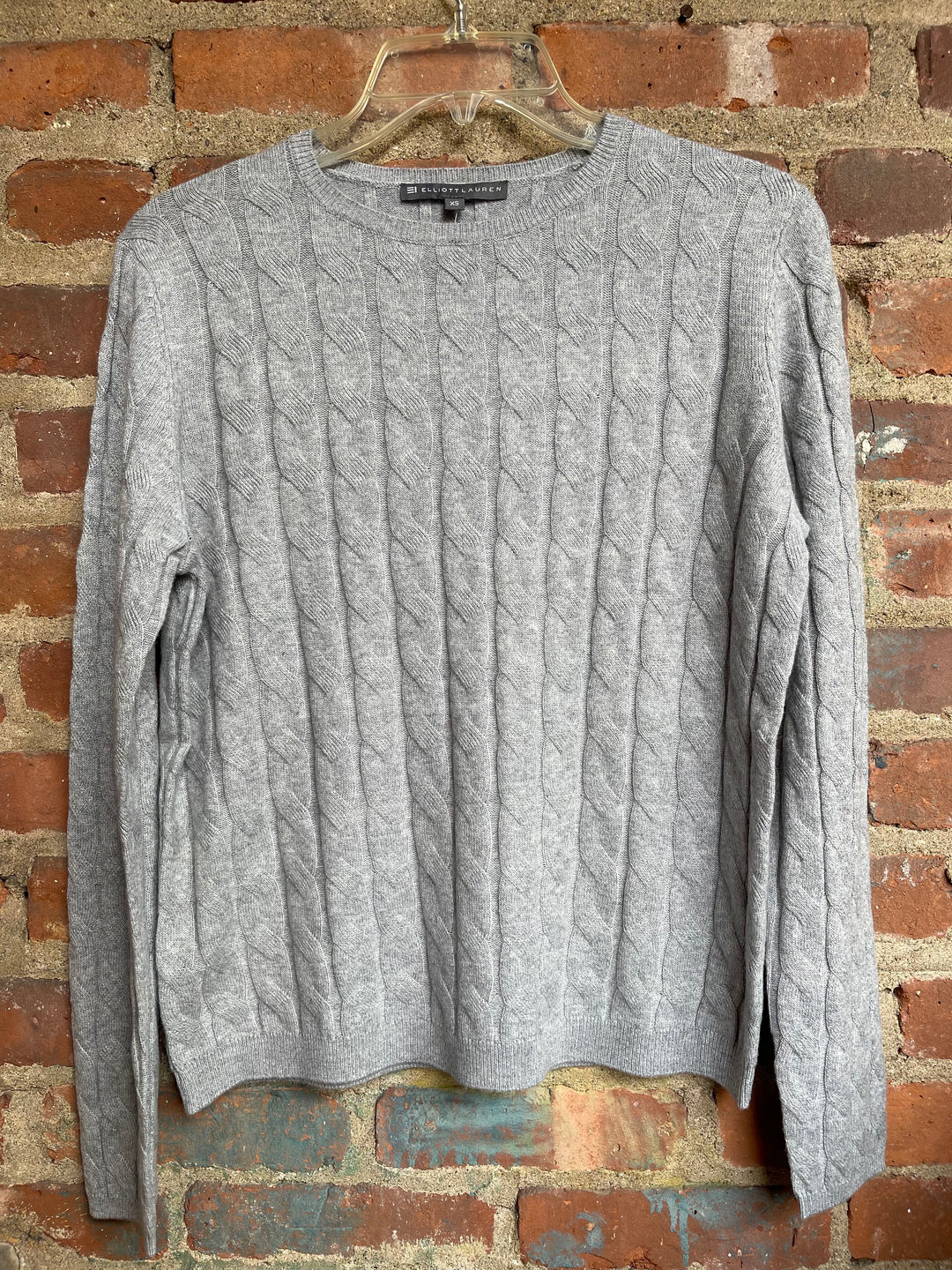 Elliott Lauren Able Cable Knit Sweater Grey