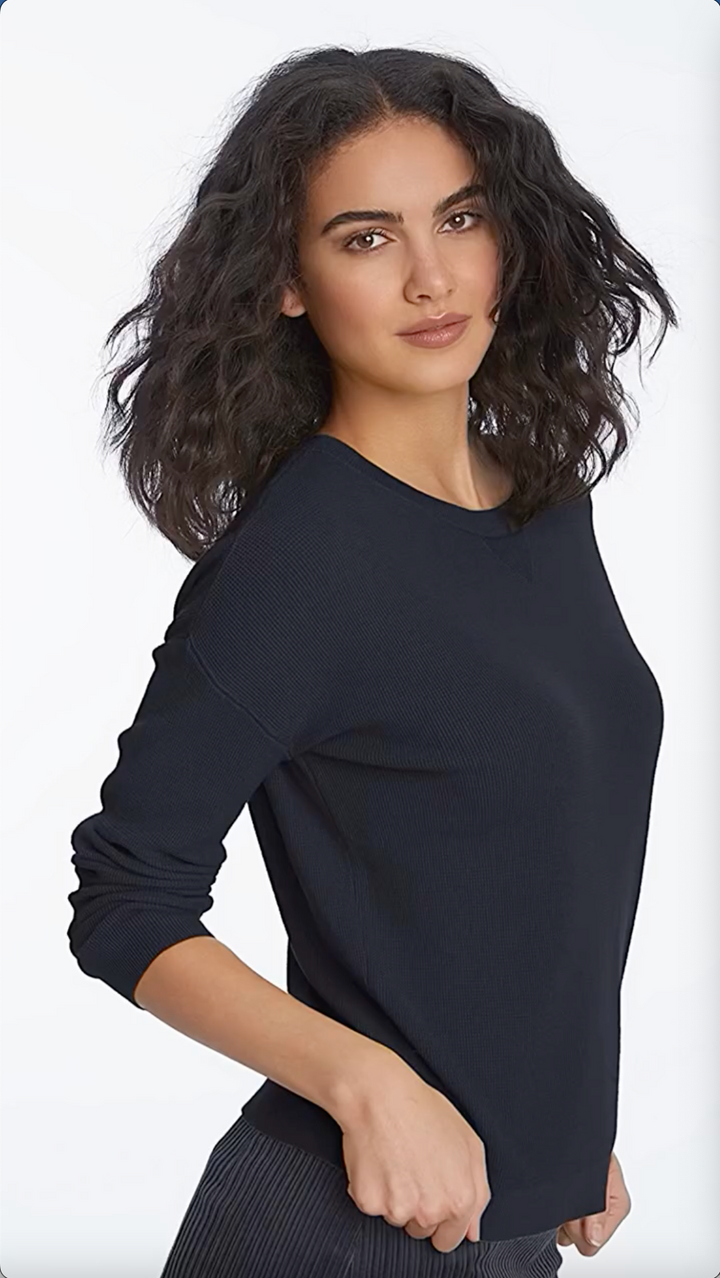 Elliott Lauren Waffle Stitch Crewneck Sweater 2