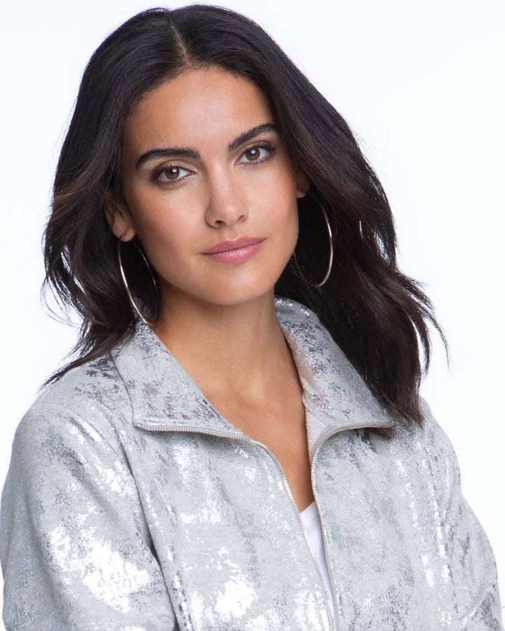 Silver Fox Zip-Up Foiled French Terry Jacket 3