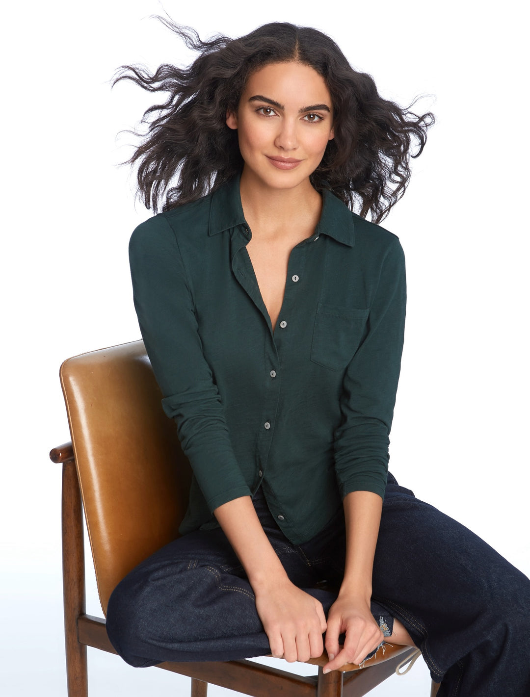 Elliott Lauren Button Down Shirt Pine