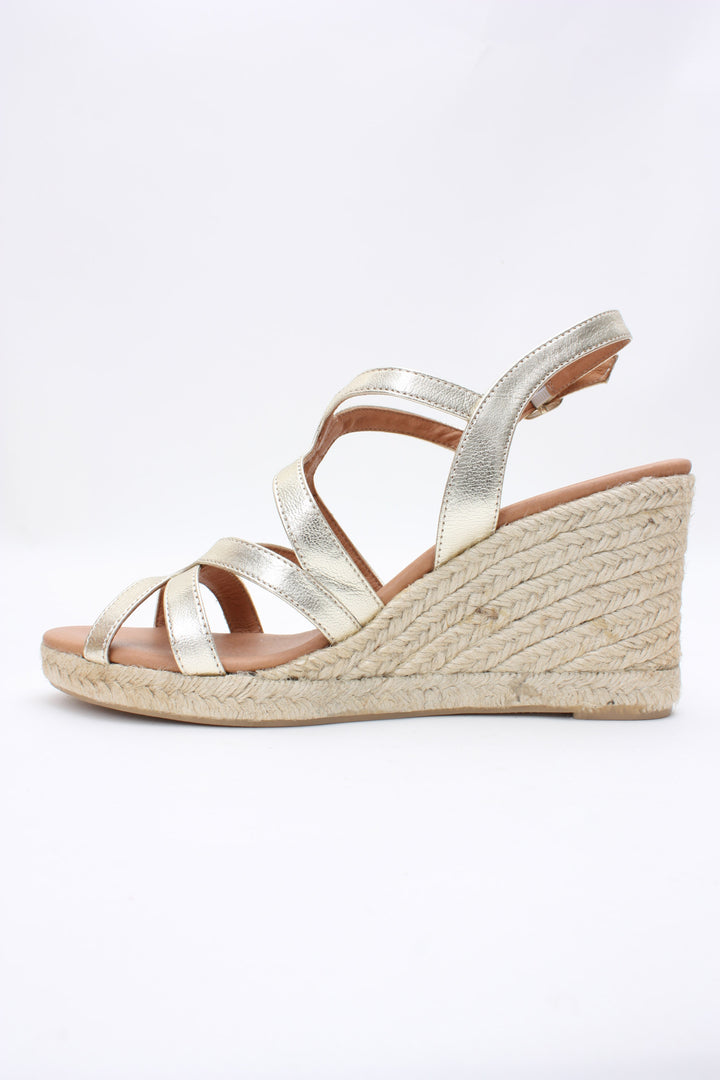Eric Michael Lindsey Wedge Sandal Cosmos Gold