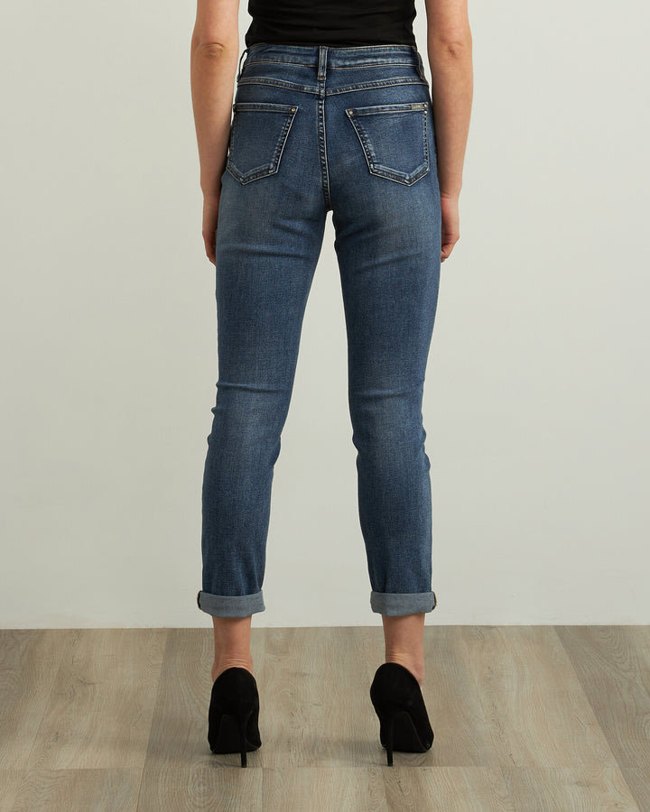 Medium Blue Straight Leg Jeans Style 213942 5