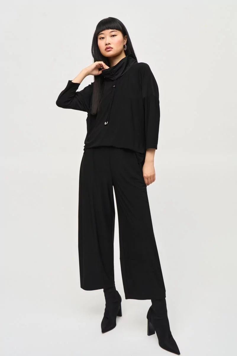 Silky Knit Cropped Jumpsuit Style 243137 Side