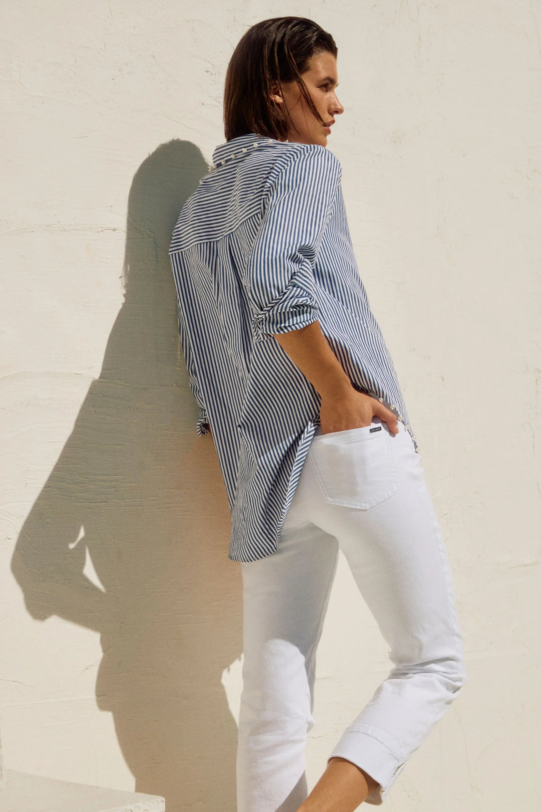 Joseph Ribkoff Turned Embellished Hem Slim Fit Cropped Jeans Style 251960 2