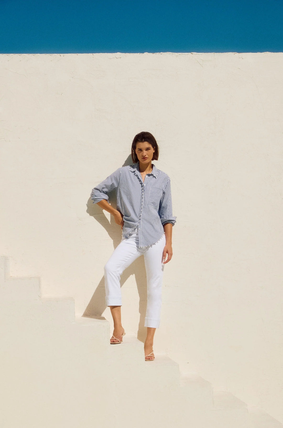 Joseph Ribkoff Turned Embellished Hem Slim Fit Cropped Jeans Style 251960 7