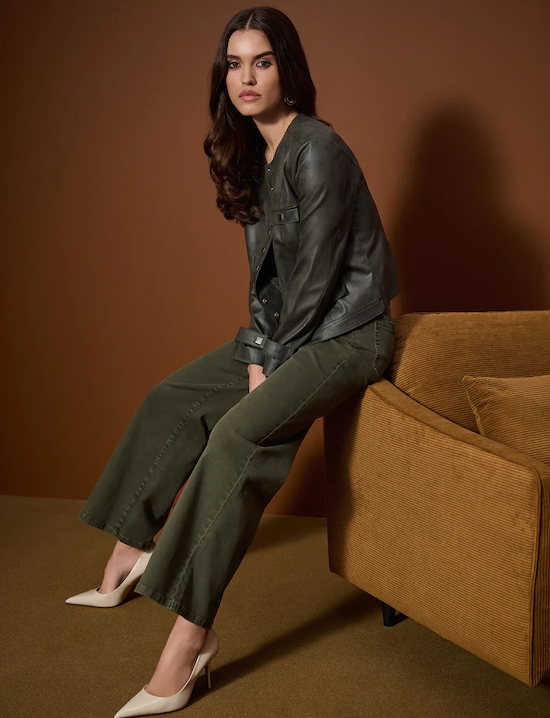 JR 53950 Goldie wide leg jean Avocado