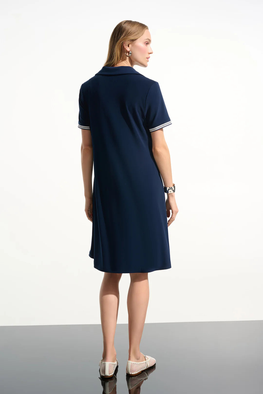 Joseph Ribkoff Trapeze Dress With Polo Collar Style 261614 5
