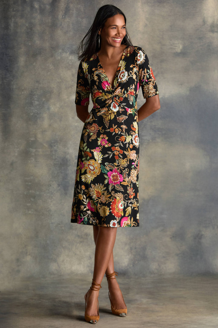 Johnny Was the Janie Favorite Twist Front Midi Swing Dress 1