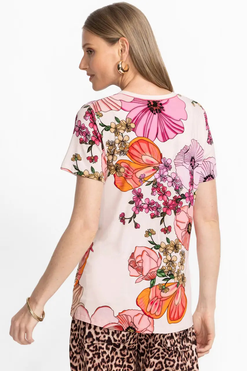 Johnny Was The Janie Favorite Short Sleeve Henley Tee - Rosabelia 4