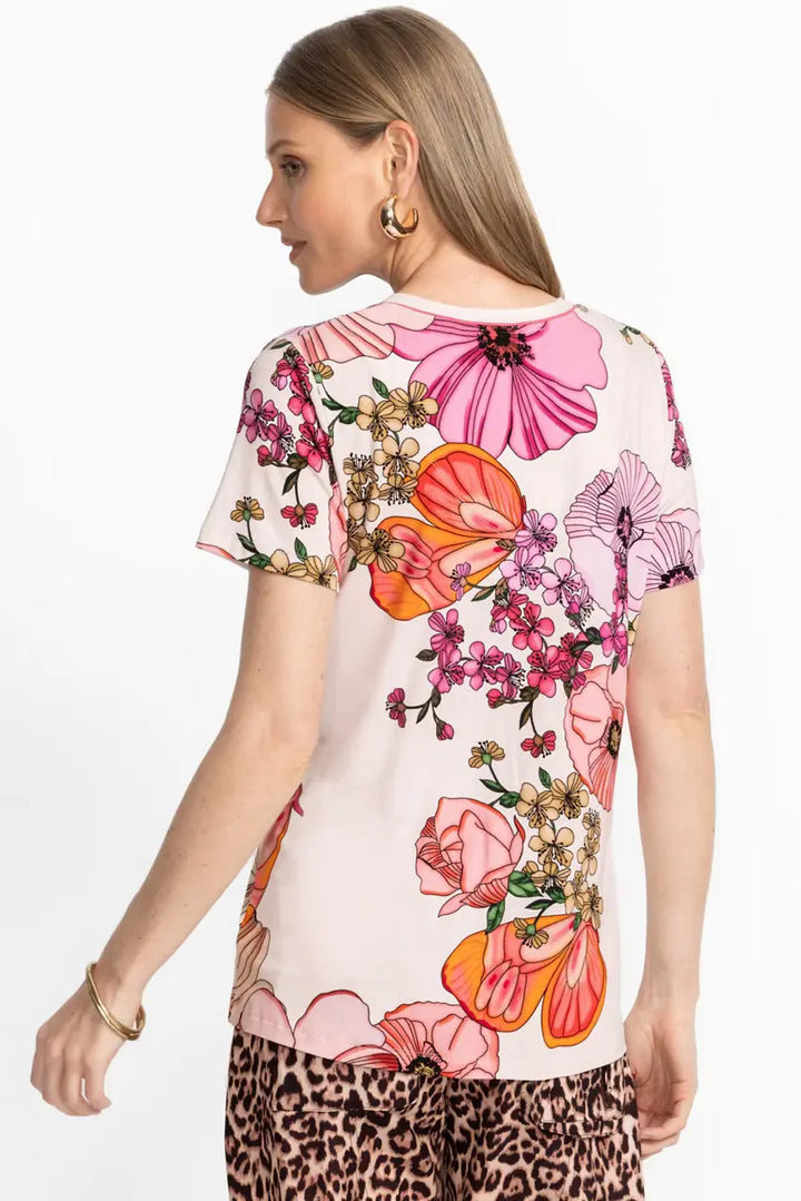 Johnny Was The Janie Favorite Short Sleeve Henley Tee - Rosabelia 4