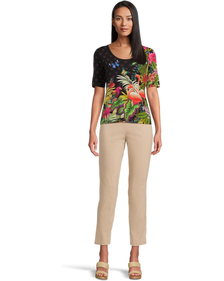 Johnny Was The Janie Favorite Scoop Neck Fitted Tee - Amorina 2