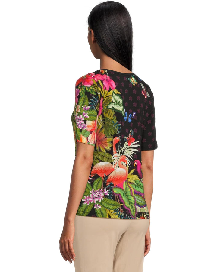 Johnny Was The Janie Favorite Scoop Neck Fitted Tee - Amorina 4