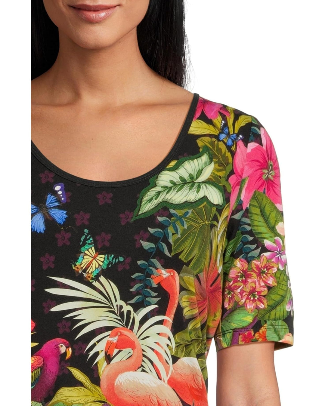 Johnny Was The Janie Favorite Scoop Neck Fitted Tee - Amorina 5