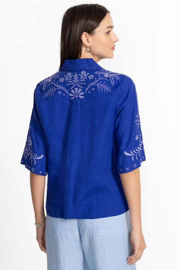 Johnny Was Linen Kimono Sleeve Shirt 4