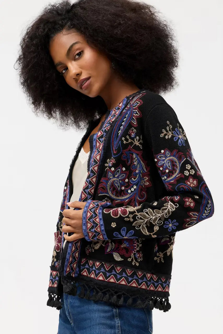 Johnny Was Katiuska Short Fringe Jacket 2