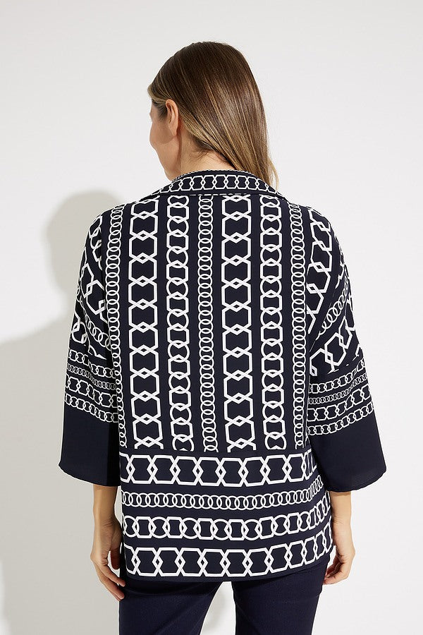 Joseph Ribkoff Chain Print Blouse Style 231215 Back.