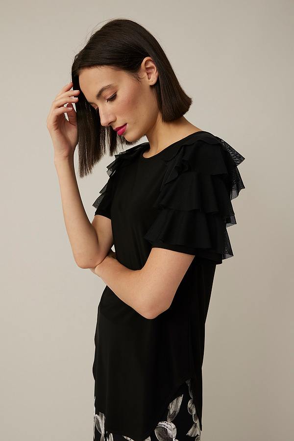 Joseph Ribkoff Tiered Ruffle Sleeve Top Style 221048 side.