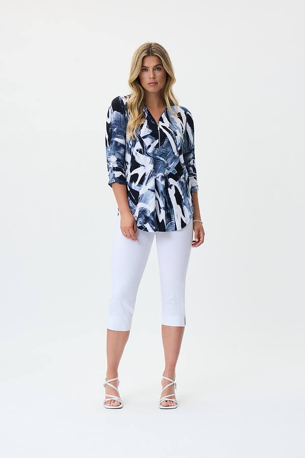 Joseph Ribkoff Zip Front Printed Tunic Style 231299 Full.