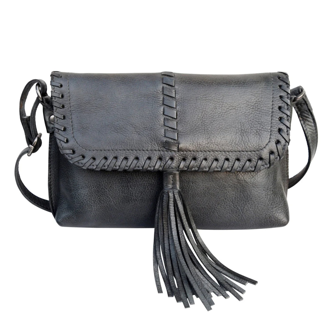 Latico Freya Leather Crossbody Charcoal 1