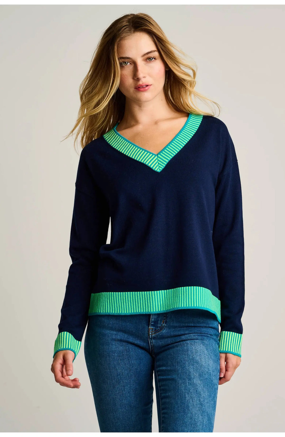 Lisa Todd Ribbed & Ready Sweater Navy 1