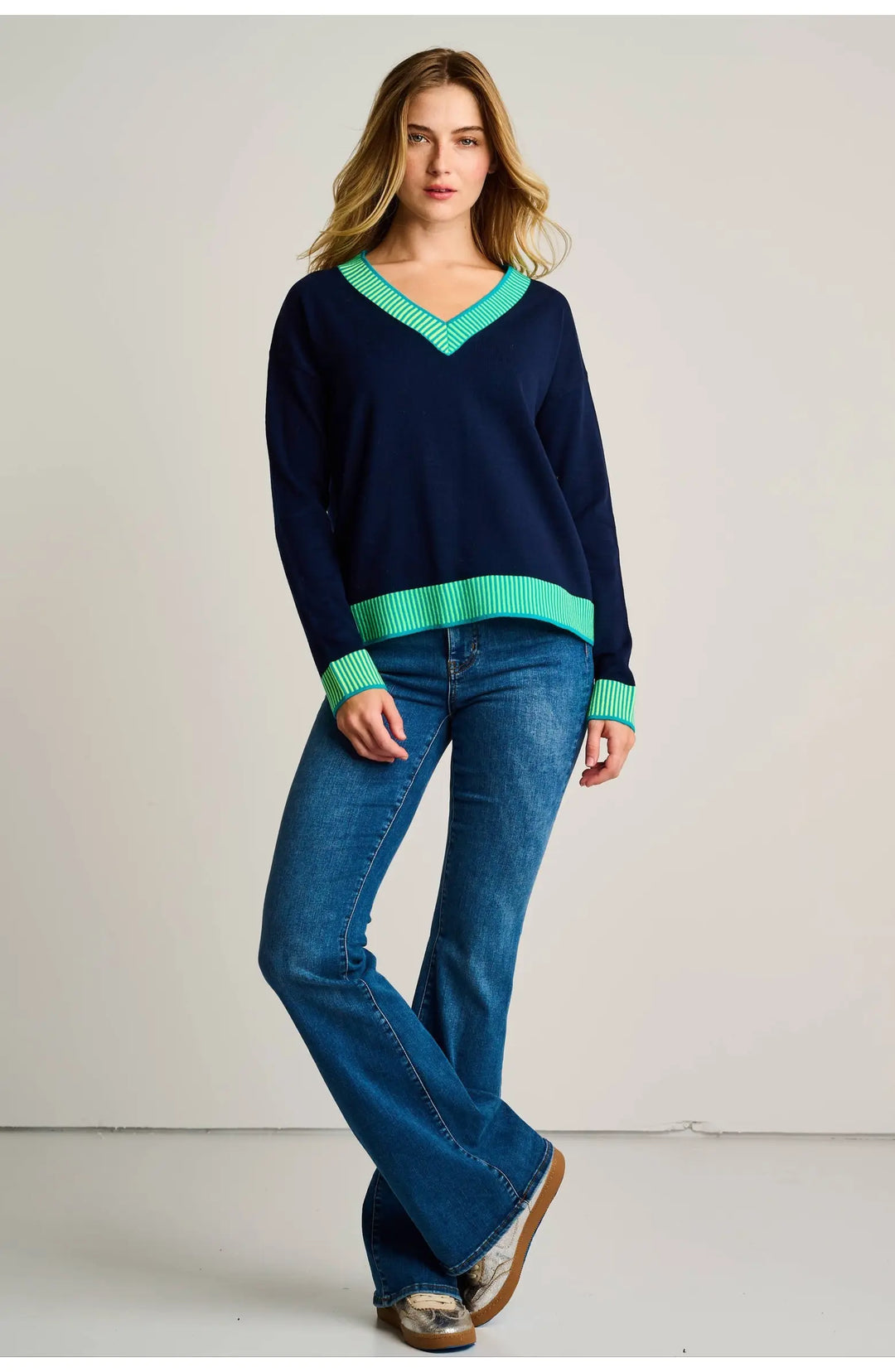 Lisa Todd Ribbed & Ready Sweater Navy 2
