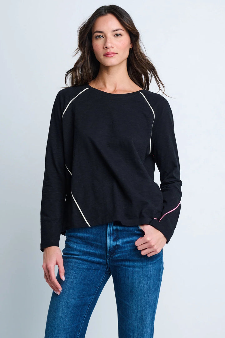 Lisa Todd Piping Hot Tee Black 1