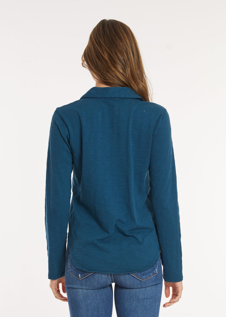 Mododoc Long Sleeve Easy Polo Tee Fanta-Sea 3