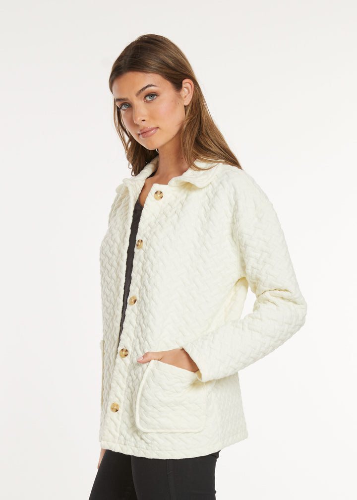 Mododoc Quilted Long Sleeves Cardigan with Buttons 3
