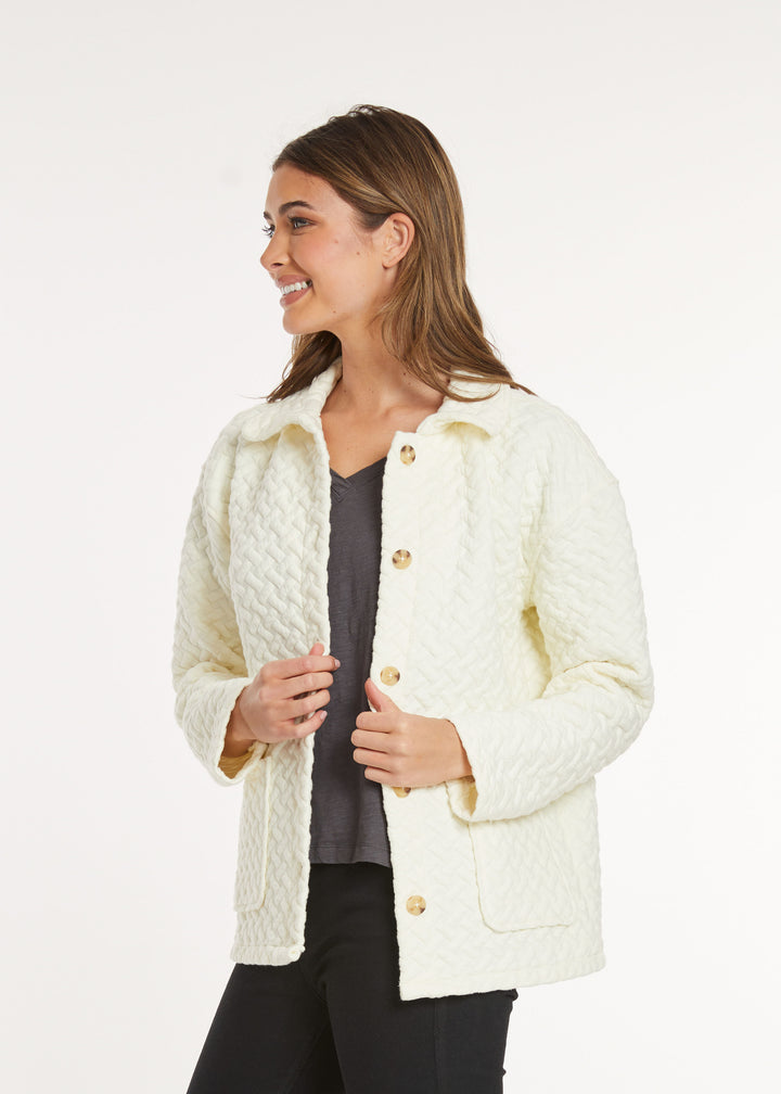 Mododoc Quilted Long Sleeves Cardigan with Buttons 4