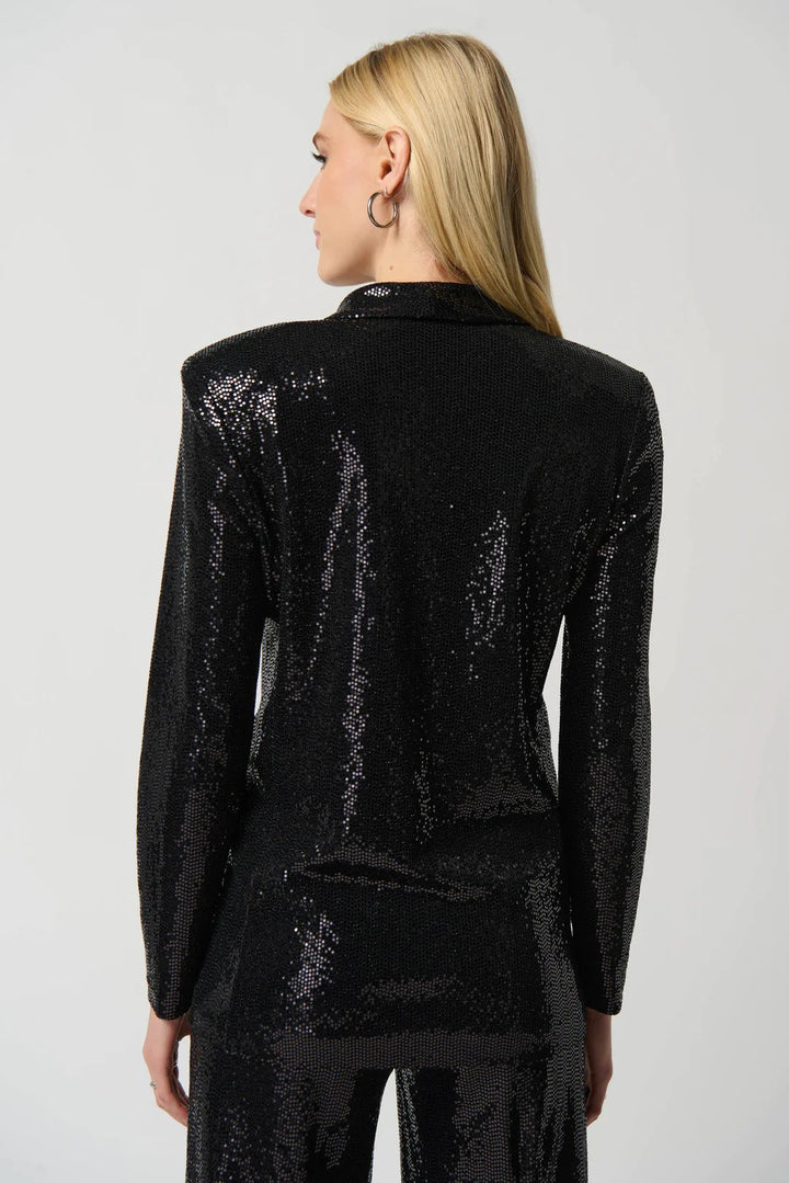 Novelty Knit Blazer with Notch Collar Style 234240 Back.
