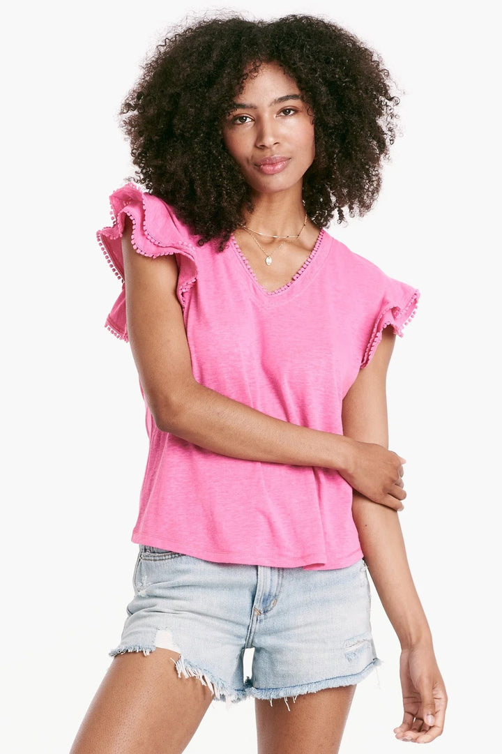 Oslo Petal Sleeve Top Front