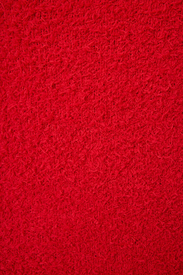 Bundle Up Boucle Long Sleeve Top - Red 5