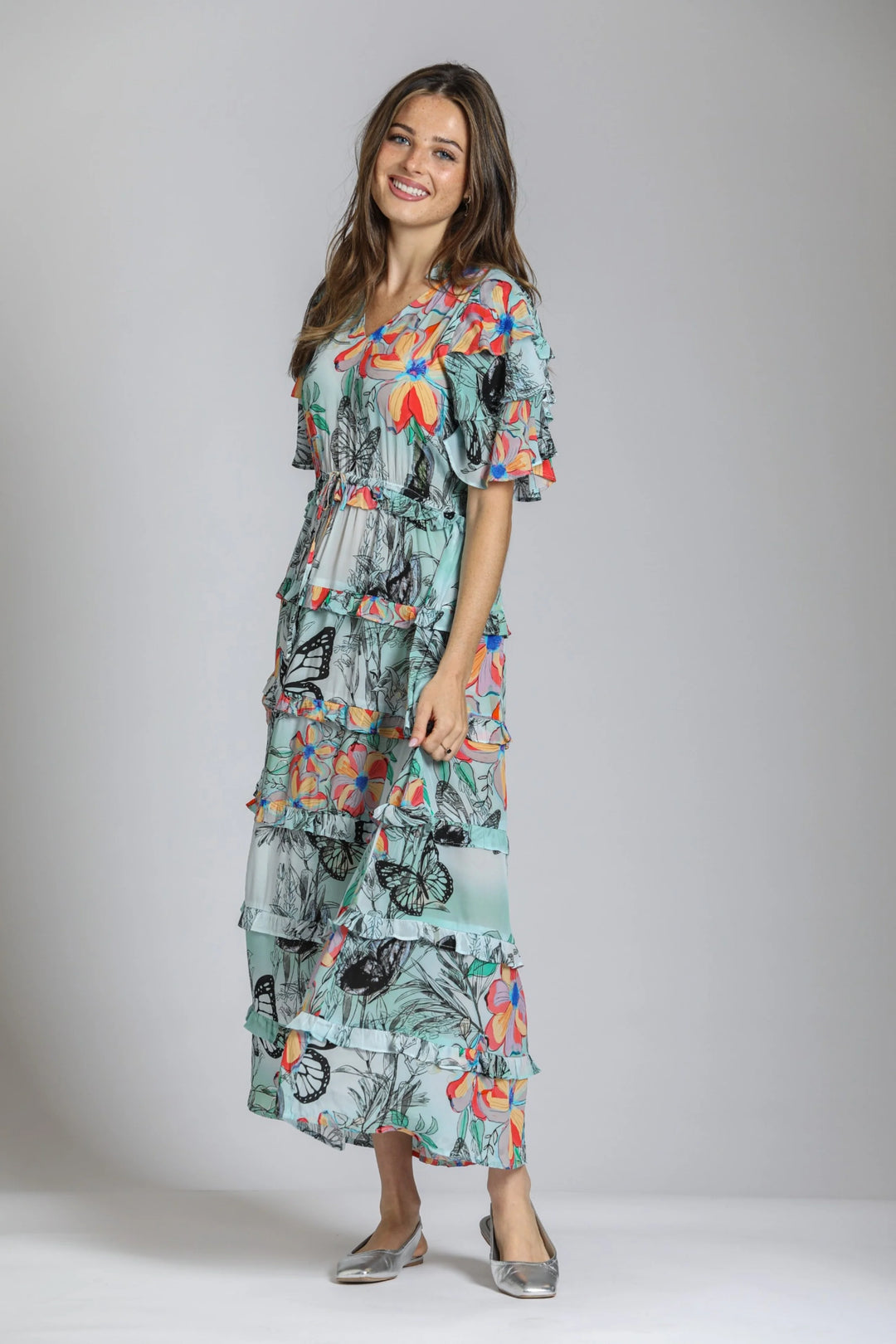 APNY Tiered Ruffle Maxi Dress 1