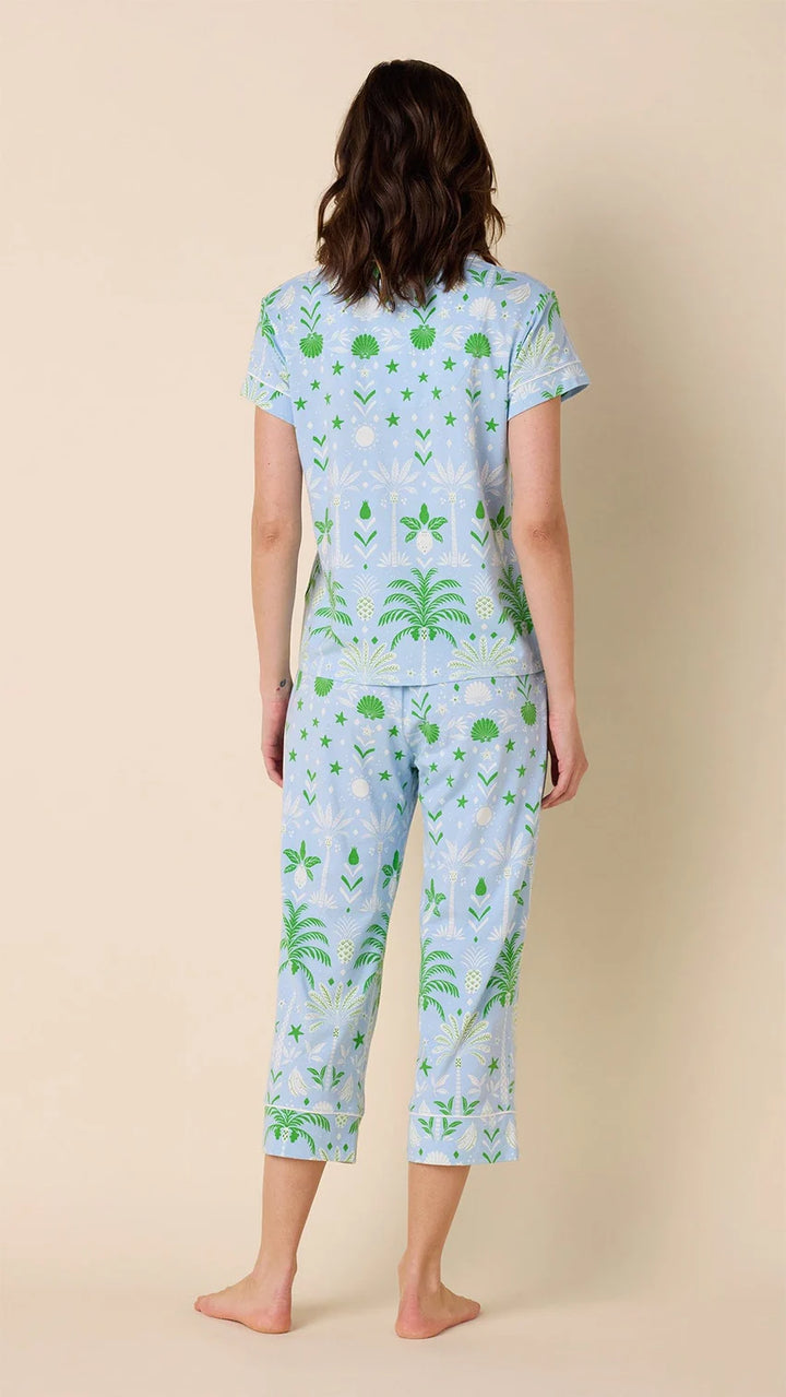 The Cat's Pajamas Tropicana Palm Pima Knit Capri Set 3